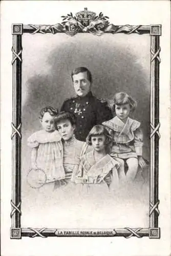 Ak König Albert I. von Belgien, Königin Elisabeth Gabriele von Belgien, Kinder