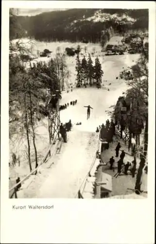 Ak Waltersdorf (Amtsh. Zittau) Großschönau in der Oberlausitz, Sprungschanze, Ski, Schnee