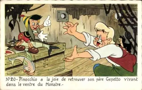 Ak Walt Disney, Pinocchio, Gepetto