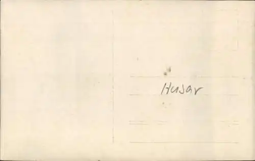 Foto Ak Deutsche Soldaten in Uniformen, Husar, I WK