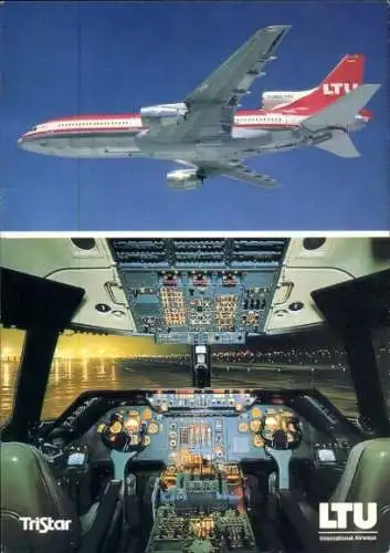 Ak Deutsches Passagierflugzeug, LTU Boeing 757-200, Triebwerk Rolls Royce, TriStar L-1011-1, Cockpit