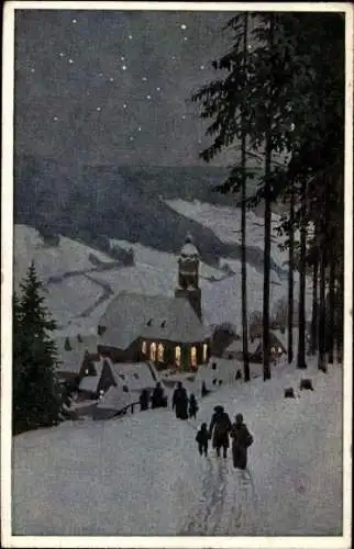 Künstler Ak Hey, Paul, Weihnachtskarte Nr. 165, Stille Nacht, heilige Nacht