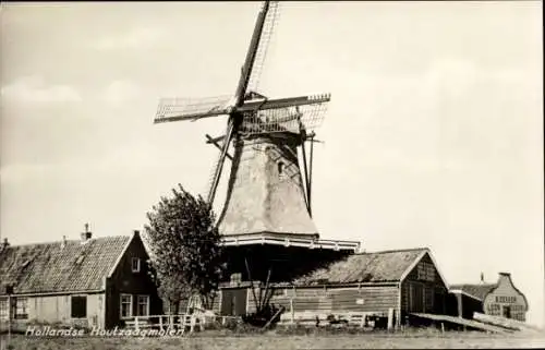 Ak Monnickendam Waterland Nordholland Niederlande, Hollandse Houtzaagmolen