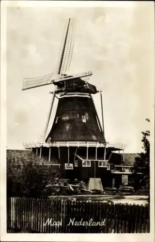 Ak Leiden Südholland Niederlande, Windmühle