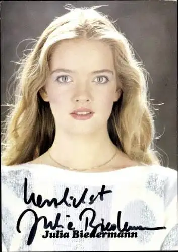 Ak Schauspielerin Julia Biedermann, Portrait, Autogramm