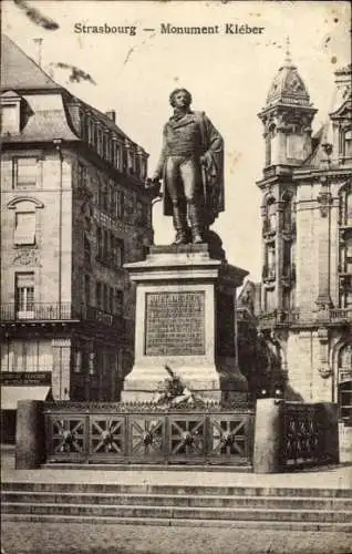 Ak Straßburg Straßburg Elsass Bas-Rhin, Denkmal Kléber