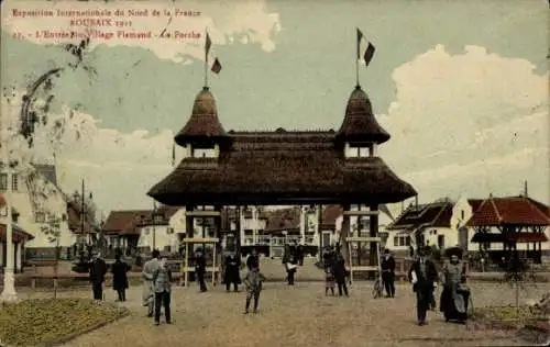 Ak Roubaix Nord, Weltausstellung 1911, Eingang