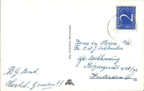 Ak Monnickendam Waterland Nordholland Niederlande, Tuinstraat