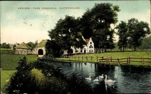 Ak Arnhem Gelderland Niederlande, Park Sonsbeek, Watermolen