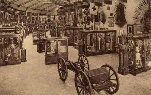 Ak Brüssel, Königliches Armee-Museum, Saal, Armee von König Leopold II, Eroberung des Kongo