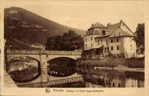 Ak Vianden Luxemburg, Wohnhaus von Victor Hugo 1870-1871