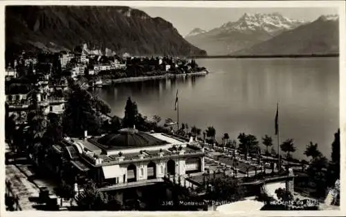 Ak Montreux Kanton Waadt Schweiz, Pavillon, Dents du Midi