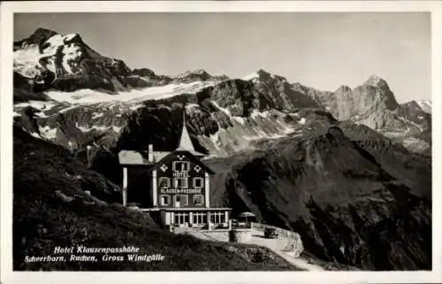 Ak Unterschächen Kanton Uri Schweiz, Hotel Klausenpasshöhe, Scheerhorn, Gross Windgälle, Ruchen