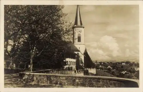 Ak Stäfa Kanton Zürich, Kirche am See