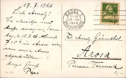 Ak Basel Stadt Schweiz, Mittlere Rheinbrücke