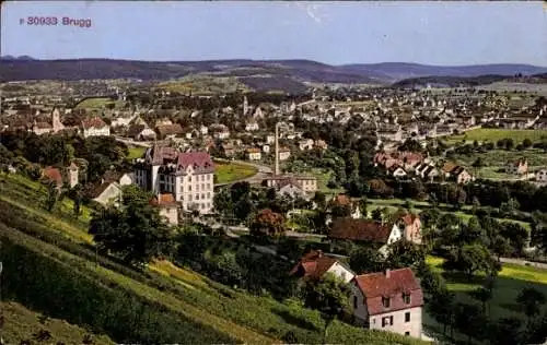 Ak Brugg Kt Aargau Schweiz, Panorama