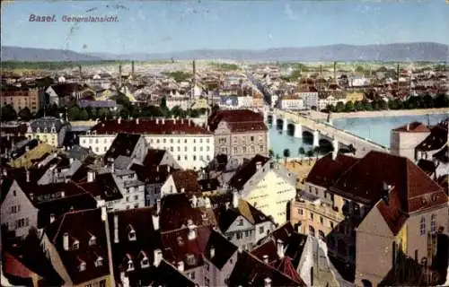 Ak Basel Bâle Stadt Schweiz, Generalansicht