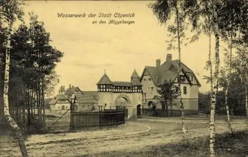 Ak Berlin Köpenick, Wasserwerk der Stadt, Einfahrtstor