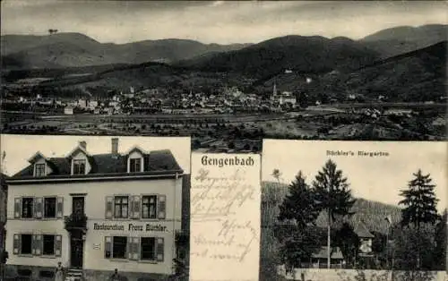 Ak Gengenbach im Schwarzwald, Panorama, Gasthof Franz Büchler