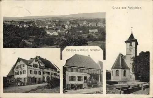 Ak Rotfelden Ebhausen im Schwarzwald Württemberg,  Gasthaus "Adler", Geschäft Wilhelm Rentschler