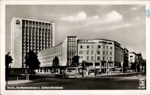 Ak Berlin Charlottenburg, Kurfürstendamm, Allianz Hochhaus