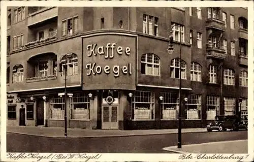 Ak Berlin Charlottenburg, Café Koegel, Richard-Wagner-Straße 51