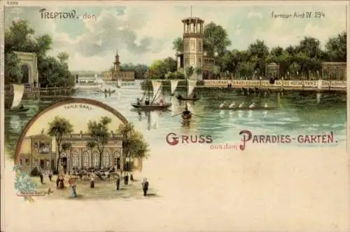 Litho Berlin Treptow, Restaurant Paradiesgarten, Tanzsaal