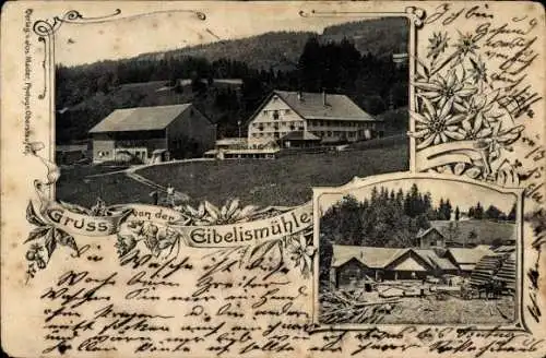 Litho Oberstaufen im Allgäu, Eibelesmühle