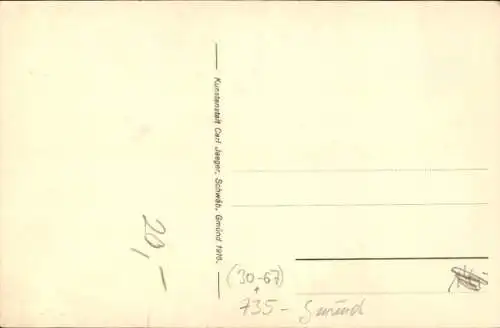 Ak Schwäbisch Gmünd in Württemberg, Eisernes Kreuz, gestiftet und genagelt am 6. Januar 1916 f...