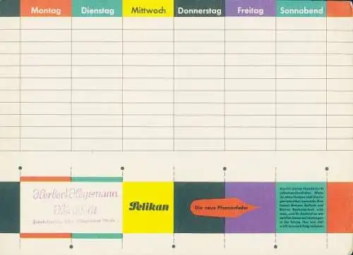 Stundenplan Pelikan 120, Füllfederhalter