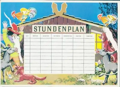 Stundenplan, Braunschweigische Landessparkasse, Die Bremer Stadtmusikanten