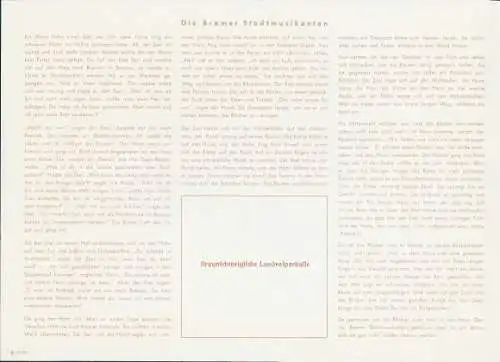 Stundenplan, Braunschweigische Landessparkasse, Die Bremer Stadtmusikanten