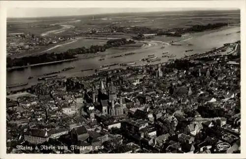 Ak Mainz am Rhein, Fliegeraufnahme