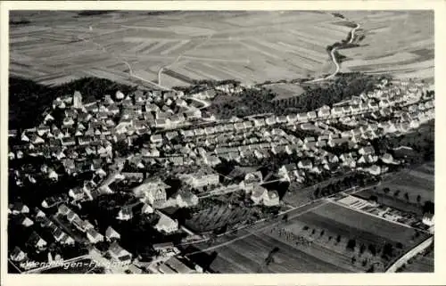 Ak Wendlingen am Neckar Baden Württemberg, Fliegeraufnahme