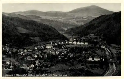 Ak Hausen im Wiesental, Fliegeraufnahme