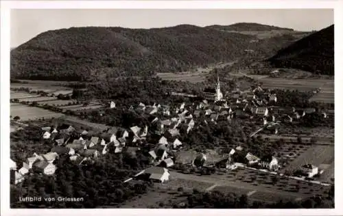 Ak Grießen im Klettgau Baden, Fliegeraufnahme