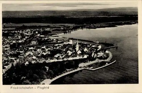 Ak Friedrichshafen am Bodensee, Luftaufnahme