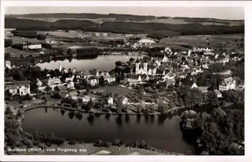 Ak Bad Waldsee in Oberschwaben Württemberg, Fliegeraufnahme