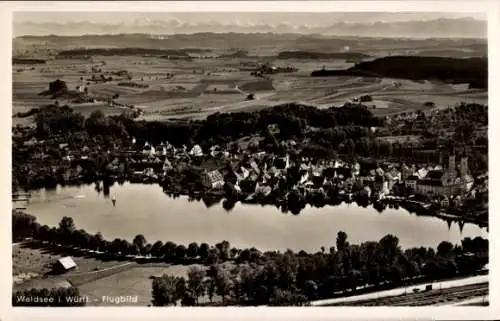 Ak Bad Waldsee in Oberschwaben Württemberg, Fliegeraufnahme