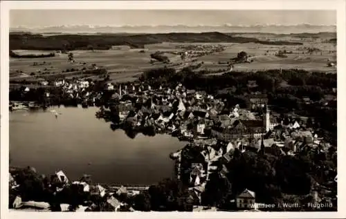 Ak Bad Waldsee in Württemberg, Blick auf den Ort, Fliegeraufnahme