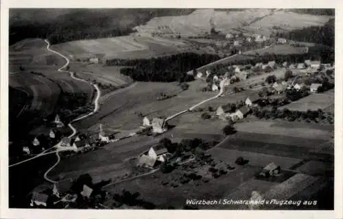 Ak Würzbach Oberreichenbach im Schwarzwald, Fliegeraufnahme