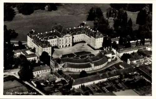 Ak Pommersfelden in Oberfranken, Weißenstein, Fliegeraufnahme