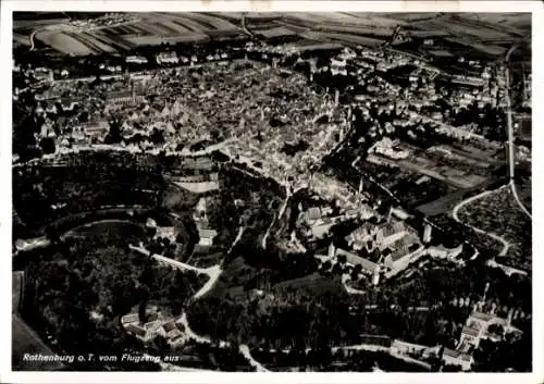 Ak Rothenburg ob der Tauber Mittelfranken, Fliegeraufnahme