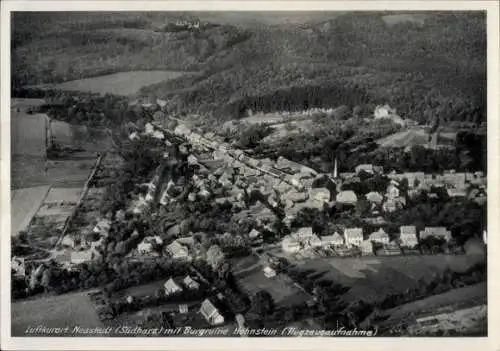 Ak Neustadt im Harz Harztor Thüringen, Ruine Hohnstein, Fliegeraufnahme