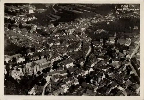 Ak Bühl in Baden Schwarzwald, Fliegeraufnahme