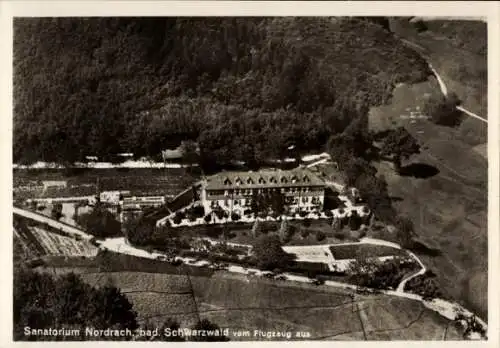 Ak Nordrach im Schwarzwald Baden, Fliegeraufnahme, Sanatorium