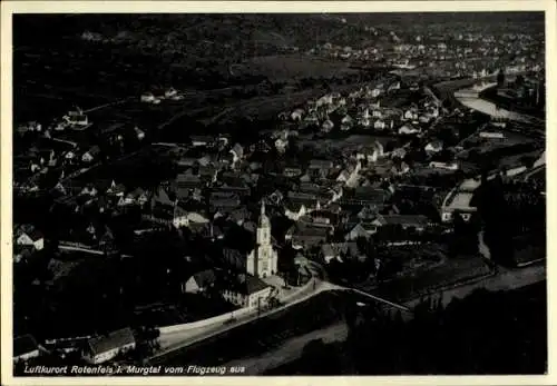 Ak Rotenfels im Murgtal Gaggenau, Fliegeraufnahme