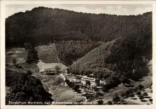 Ak Nordrach im Schwarzwald Baden, Sanatorium, Fliegeraufnahme