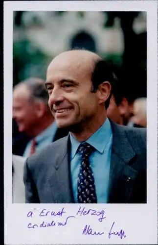 Foto Politiker Alain Juppé, Autogramm