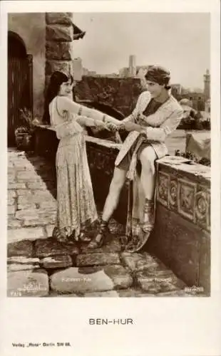 Ak Schauspieler Ramon Novarro und Kathleen Kay, Filmszene, Ben Hur